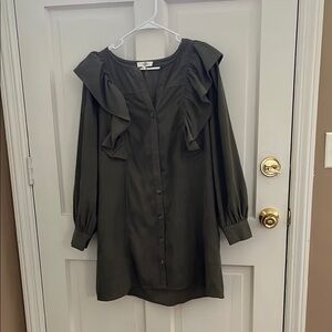 Entro Olive Long Sleeve Dress